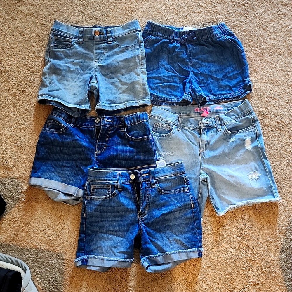 5 pairs Girls Jean Shorts size 10